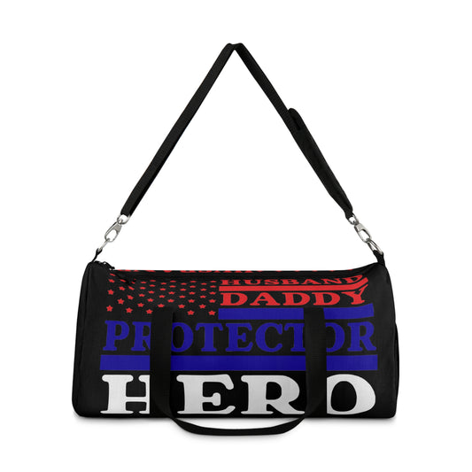 Husband Daddy Protector Red White and BlackDuffle Bag