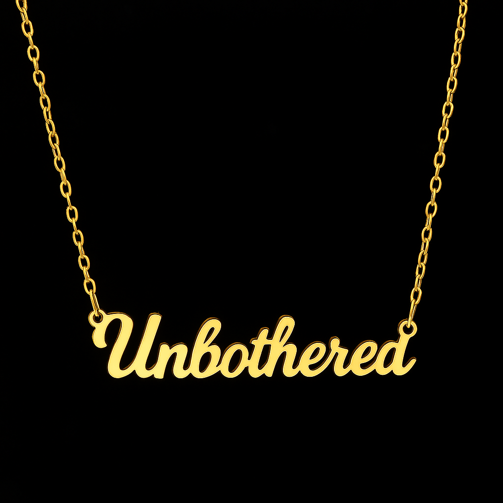 "Pretty & Petty" Gold Nameplate Necklace – Trendy Girl Boss Jewelry | TikTok Viral Necklace