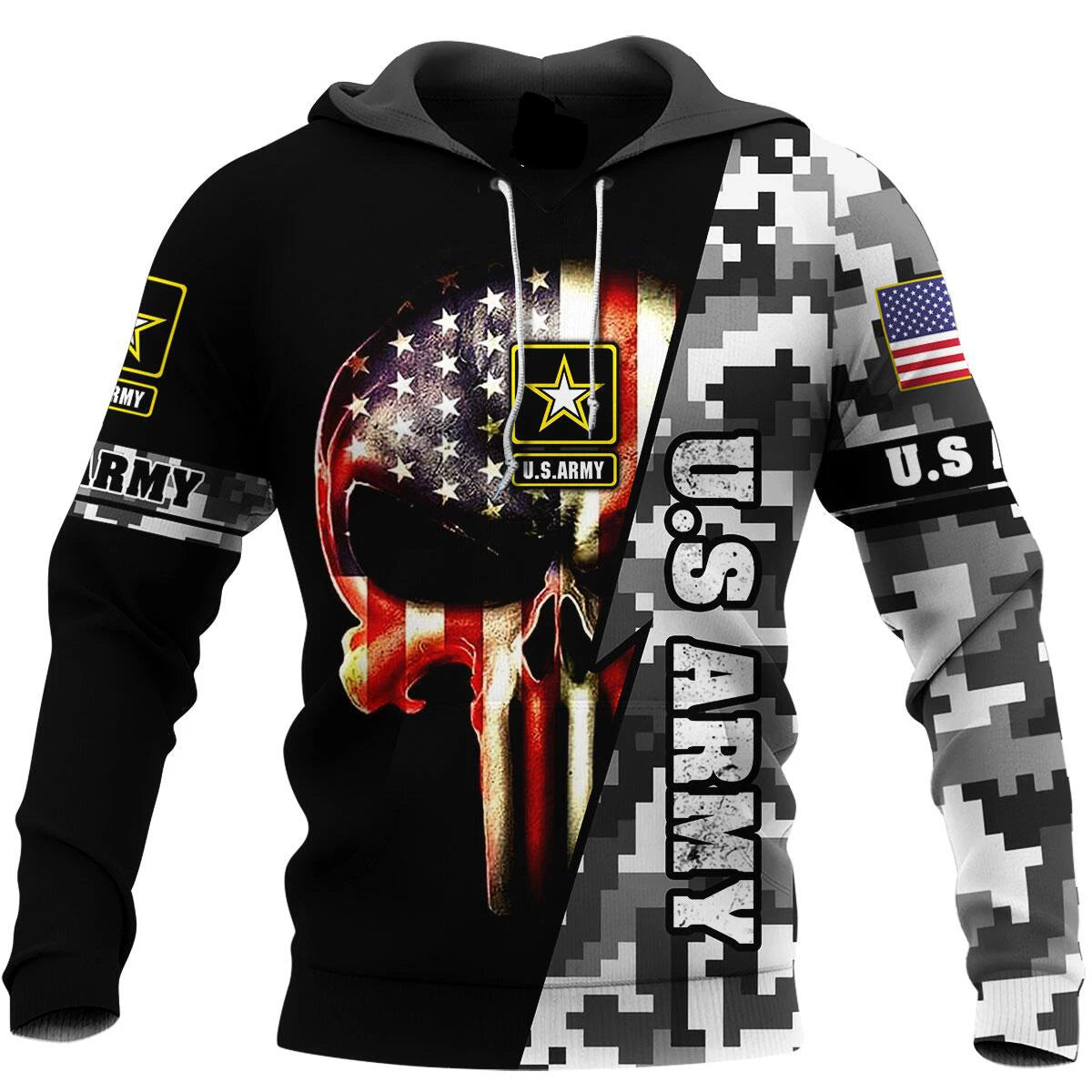 Veteran Military Pullover 3DPrint Hoodies Patriot
