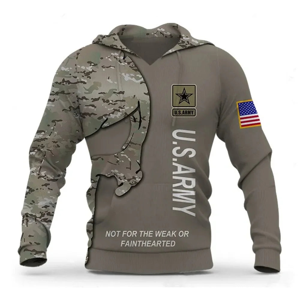 Veteran Military Pullover 3DPrint Hoodies Patriot