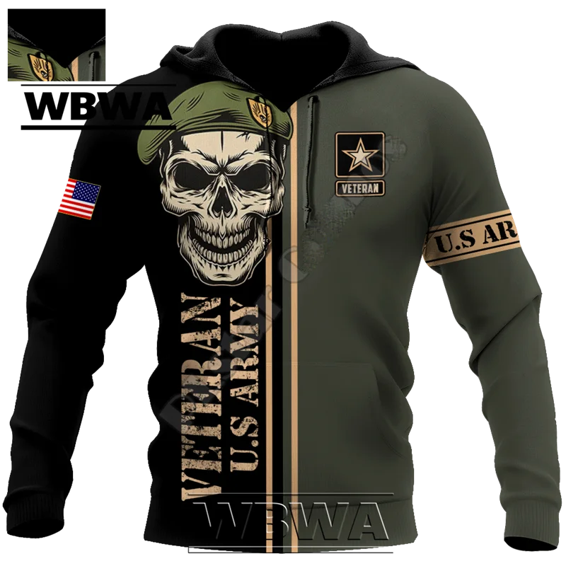 Veteran Military Pullover 3DPrint Hoodies Patriot