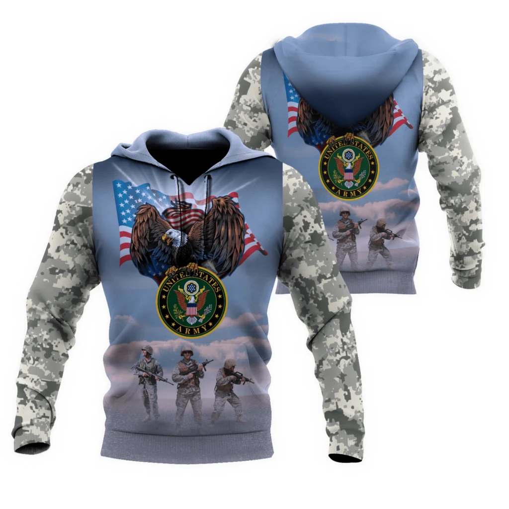 Veteran Military Pullover 3DPrint Hoodies Patriot
