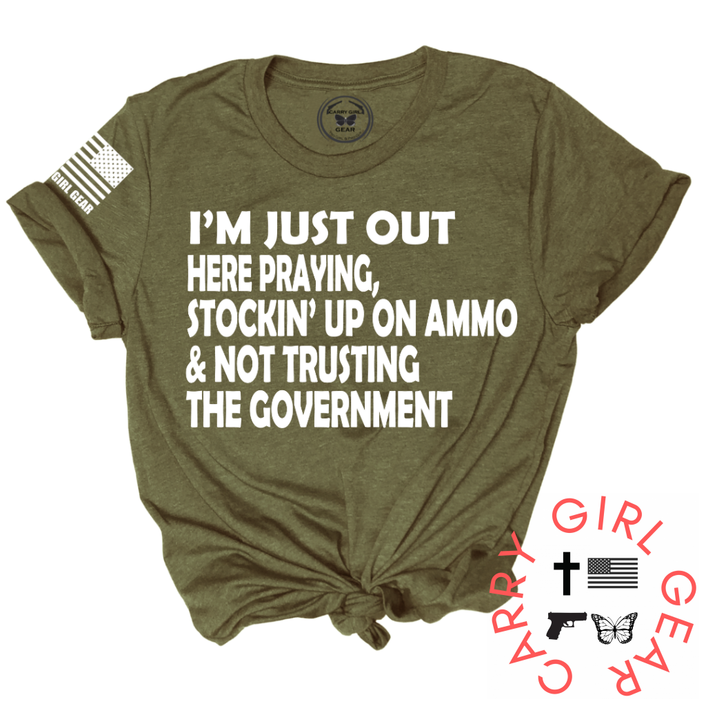 I'M JUST OUT HERE Tee