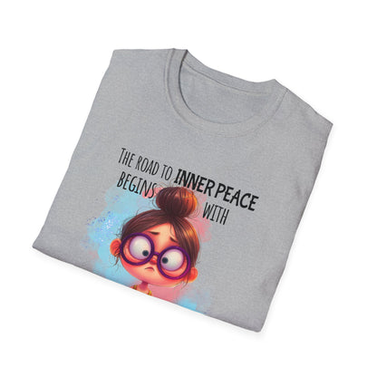 Sarcasm Graphic Tee - The Road to Inner Peace Begins With F*ck This