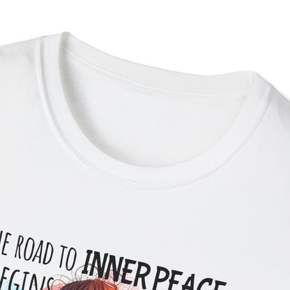 Sarcasm Graphic Tee - The Road to Inner Peace Begins With F*ck This