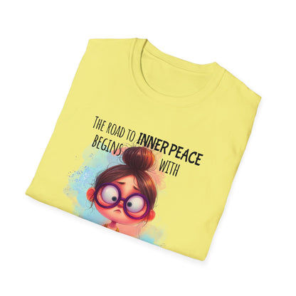 Sarcasm Graphic Tee - The Road to Inner Peace Begins With F*ck This