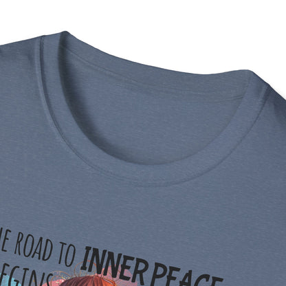 Sarcasm Graphic Tee - The Road to Inner Peace Begins With F*ck This