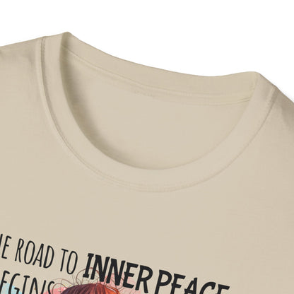 Sarcasm Graphic Tee - The Road to Inner Peace Begins With F*ck This