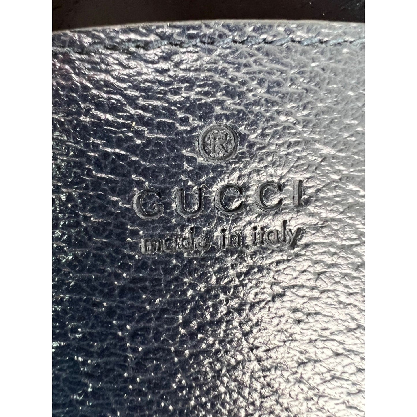 Gucci GG Supreme Dollar Calfskin Web Small Padlock Navy Tote