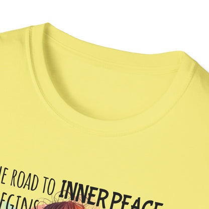 Sarcasm Graphic Tee - The Road to Inner Peace Begins With F*ck This