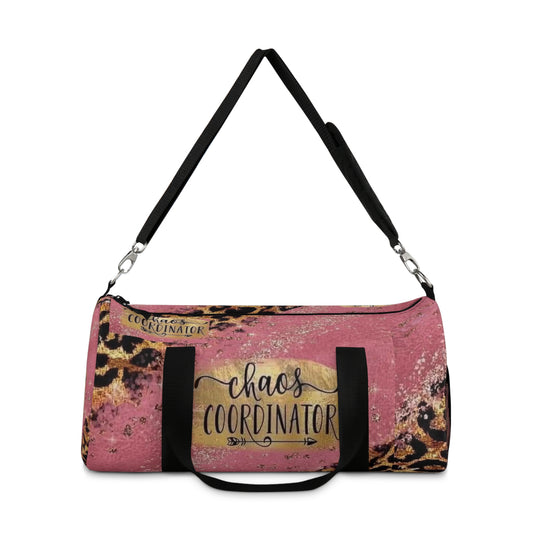 Chaos Coordinator Pink Leopard Duffle Bag