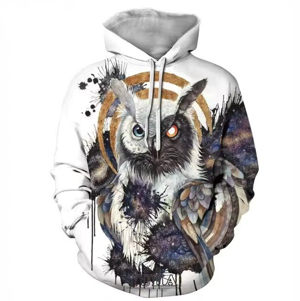 White hoodie with eagle 