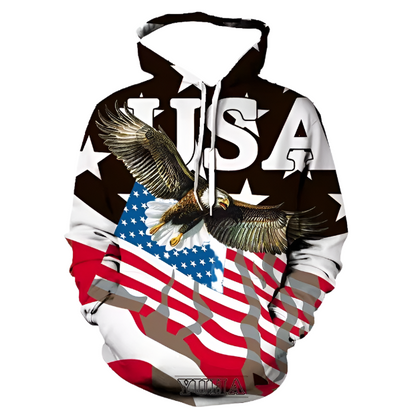 USA Hoodie with flag and eagle