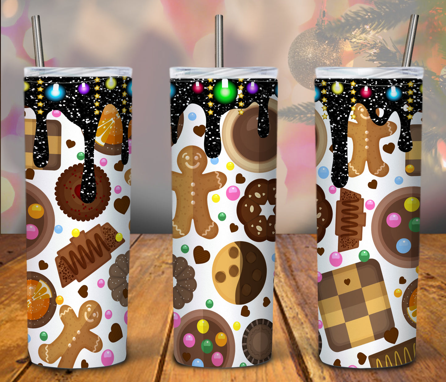 gingerbread snacks and treats pictured on tumbler 20 oz