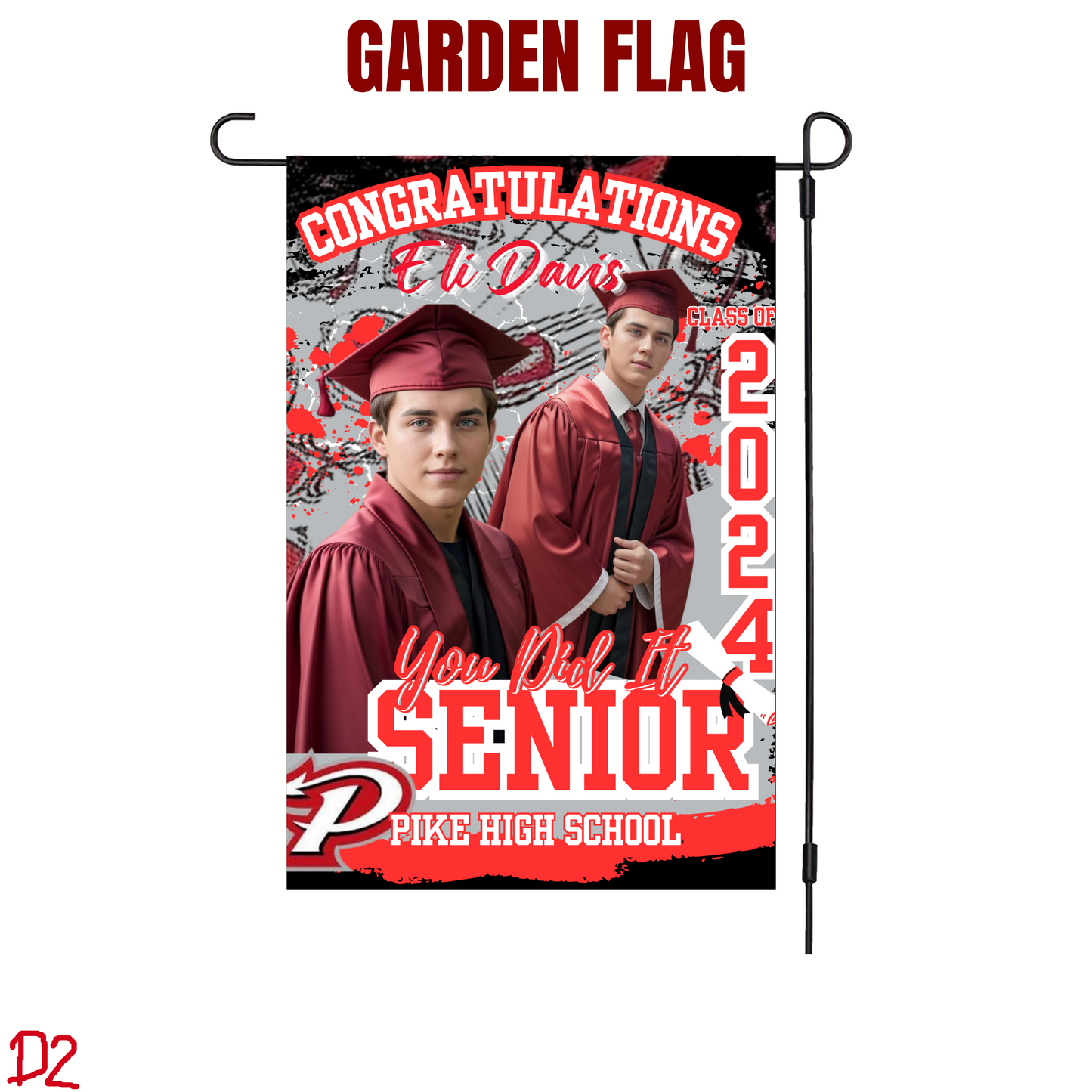 Graduation Garden Flag for Pike HS