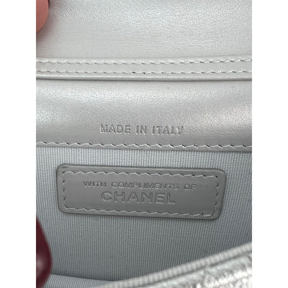 Chanel Metallic Goatskin Quilted Star Flap Waist Belt Shoulder Bag