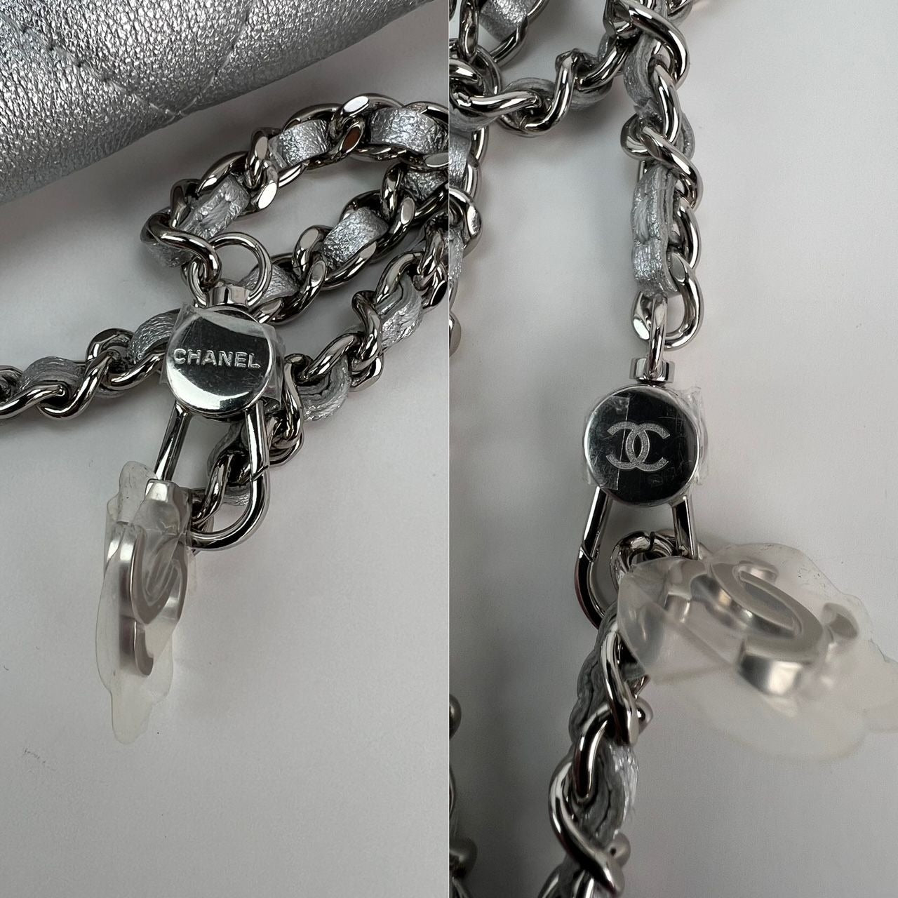 Chanel Metallic Goatskin Quilted Star Flap Waist Belt Shoulder Bag