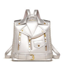 Load image into Gallery viewer, Leather Jacket Backpack Purse