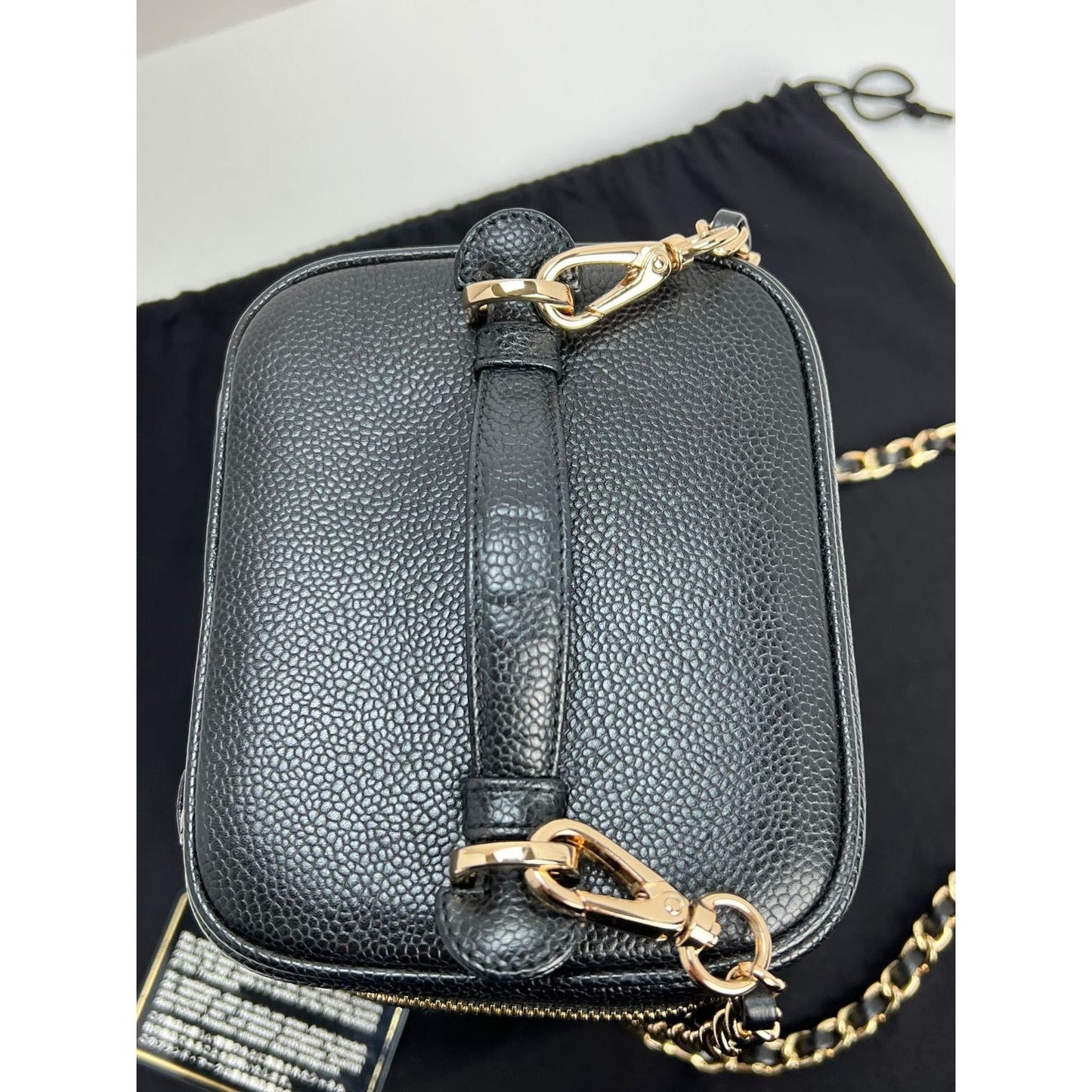 Chanel Vanity Cosmetic Case Black Caviar Leather Bag