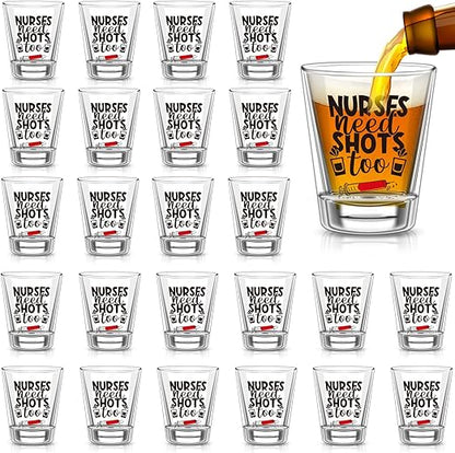 Nurses need shots too shot glass set of 3