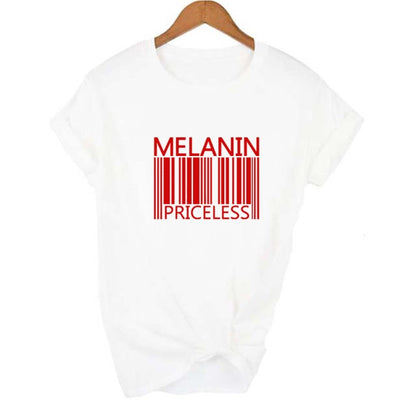 Melanin is Priceless  T Shirt with  Barcode