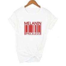 Load image into Gallery viewer, Melanin is Priceless  T Shirt with  Barcode
