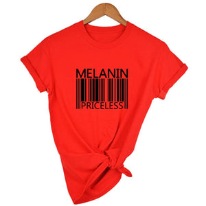 Melanin is Priceless  T Shirt with  Barcode