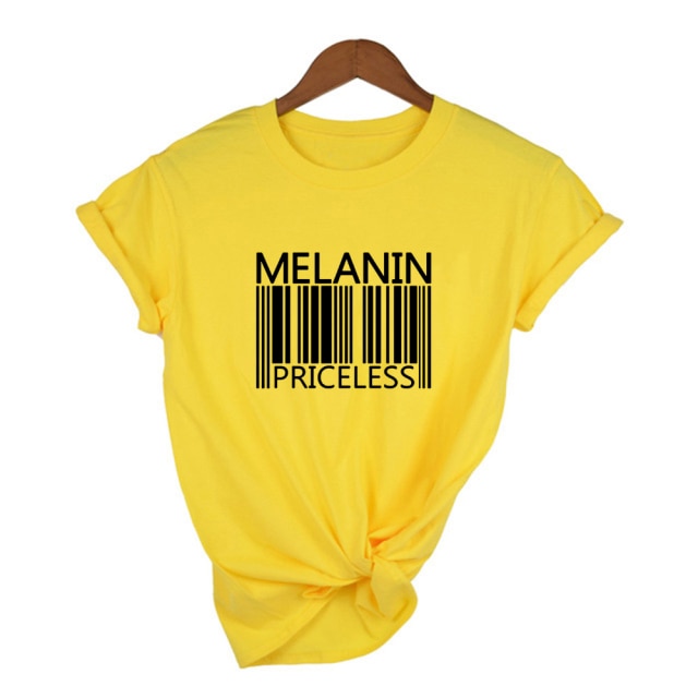 Melanin is Priceless  T Shirt with  Barcode