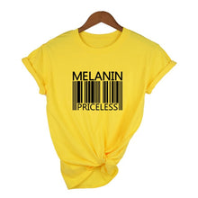 Load image into Gallery viewer, Melanin is Priceless  T Shirt with  Barcode