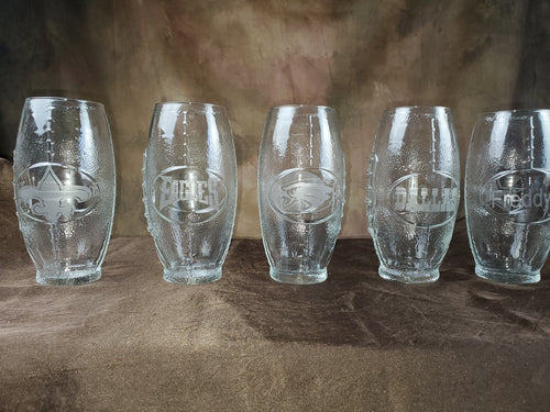 Customized Etch Glass Football Mugs