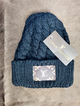 Load image into Gallery viewer, Luxury Leather Patch Logo Winter Hat