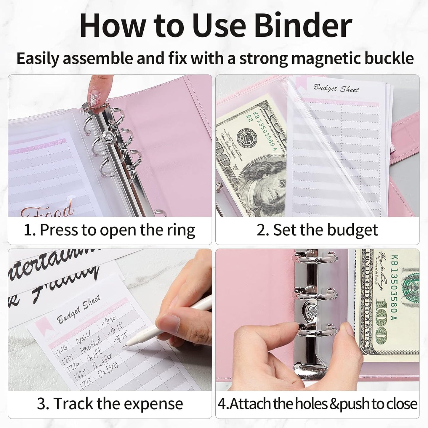 Pandora J A6 Budget Binder with Savings Challenge Game