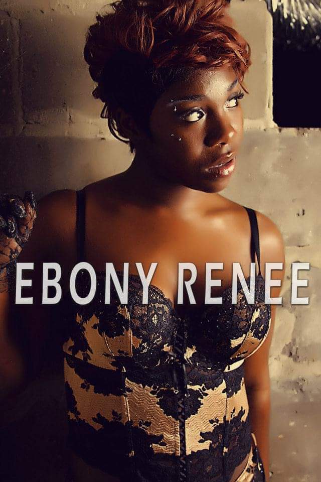 Sample of a customer photo for custom earring. Ebony Renee, model