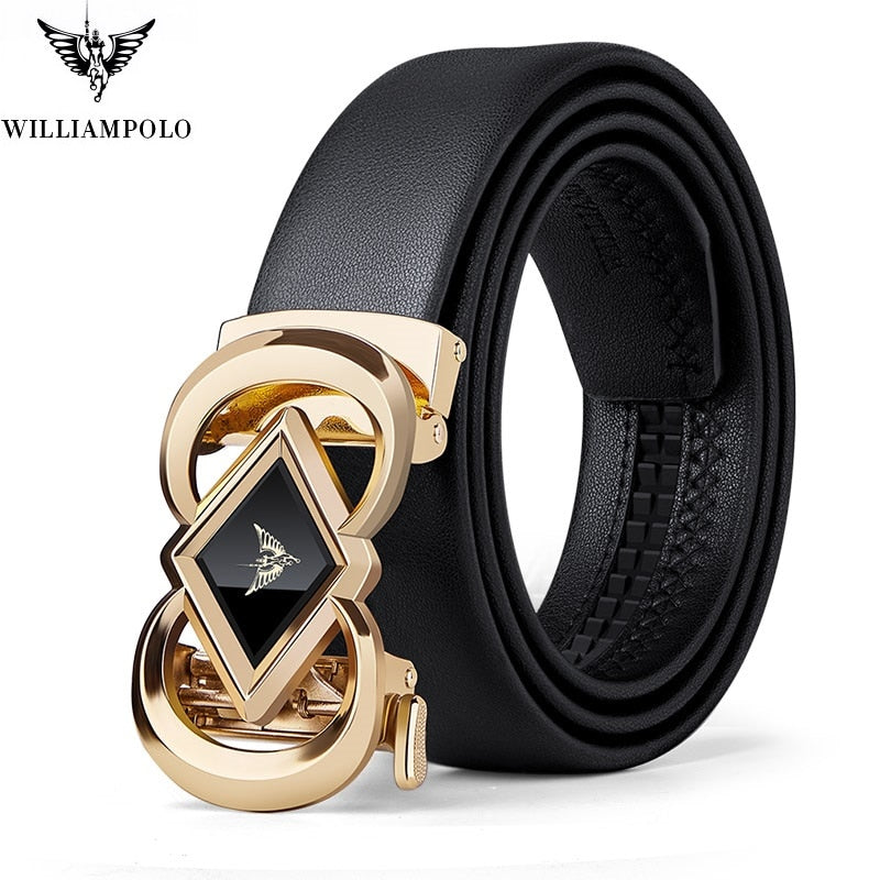 Gold Buckle William Polo Belt