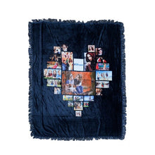 Load image into Gallery viewer, Custom heart shape blanket