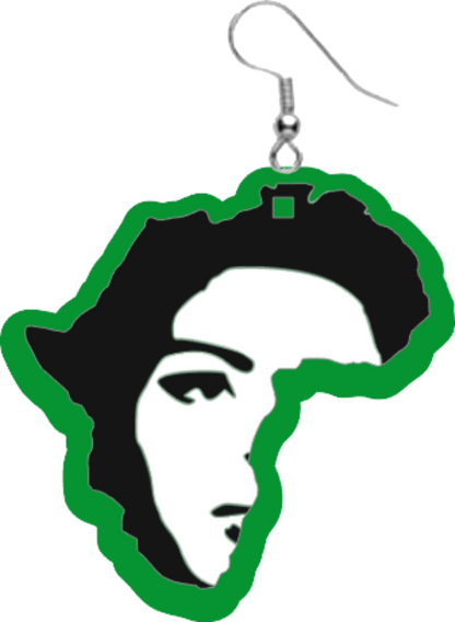 Example of custom earring in the Africa Shape