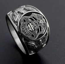 Load image into Gallery viewer, USA Military Stainless Steel Ring US MARINE CORPS, US ARMY, Air Force, Navy, Essential workers