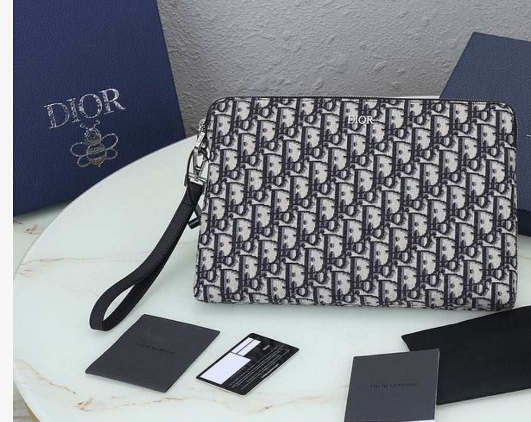 Small Christian Dior Wristlet Zip Pouch