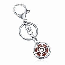 Load image into Gallery viewer, Snowflake aromatherapy keychain