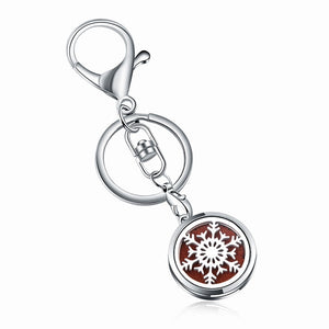 Snowflake aromatherapy keychain