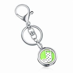 Stainless Steel Essential Oil Aromatherapy Diffuser Key Chains