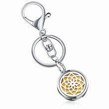Load image into Gallery viewer, Stainless Steel Essential Oil Aromatherapy Diffuser Key Chains