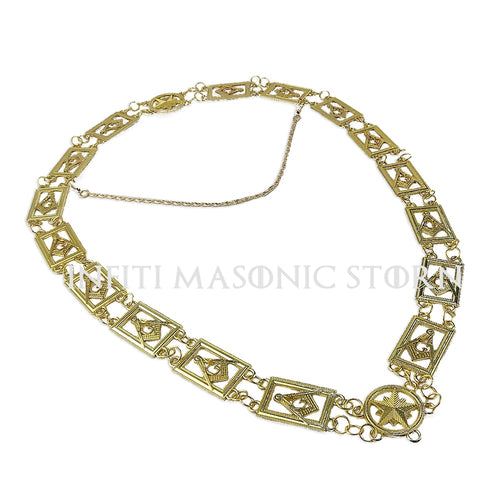 Masonic Royal Arch Sign  Official Masonic Master Mason Gold Metal Collar Chain
