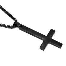 Load image into Gallery viewer, Adjustable Stainless Steel/Titanium Inverted Inverted Cross Necklace