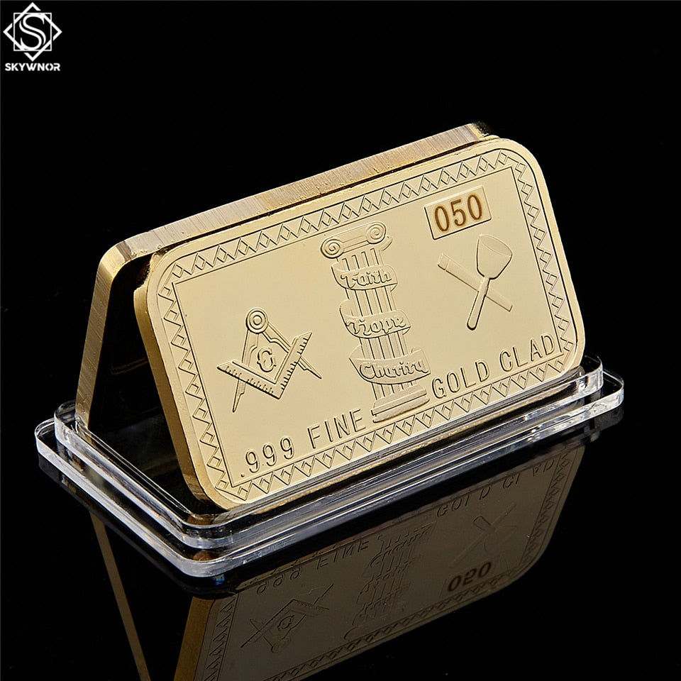 Freemason collectors gold bar