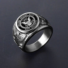 Load image into Gallery viewer, USA Military Stainless Steel Ring US MARINE CORPS, US ARMY, Air Force, Navy, Essential workers