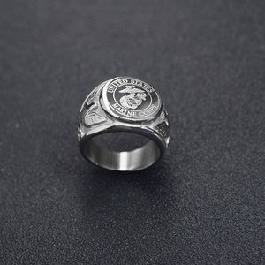 USA Military Stainless Steel Ring US MARINE CORPS, US ARMY, Air Force, Navy, Essential workers