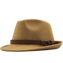 Load image into Gallery viewer, New Wool Fedora Hat Elegant Trilby Jazz Hat adjustable
