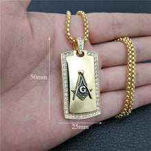 Load image into Gallery viewer, Stainless Steel Round Masonic Pendants For