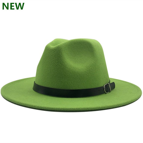 Solid Color Woolen Blend fedora Hat